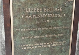 Hapenny Bridge Plaque