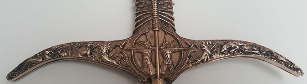 27 Heartsbane Modelled finished Bronze crossguard