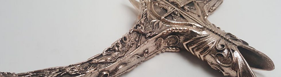 28 Heartsbane Modelled finished Bronze crossguard