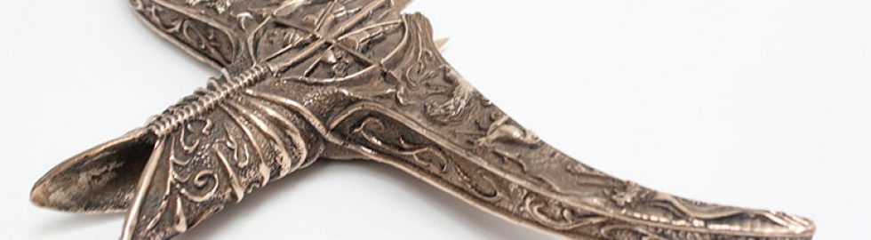 34 Heartsbane Modelled finished Bronze crossguard