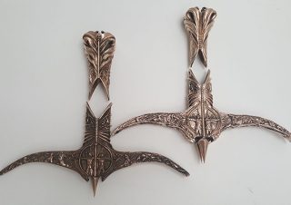 37 Heartsbane 3D printed and Modelled  finished Bronze crossguard and pommel